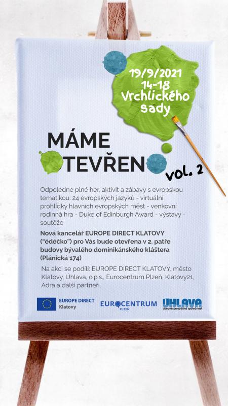 Pozvánka Máme otevřeno vol. 2 (19. 9. 2021)